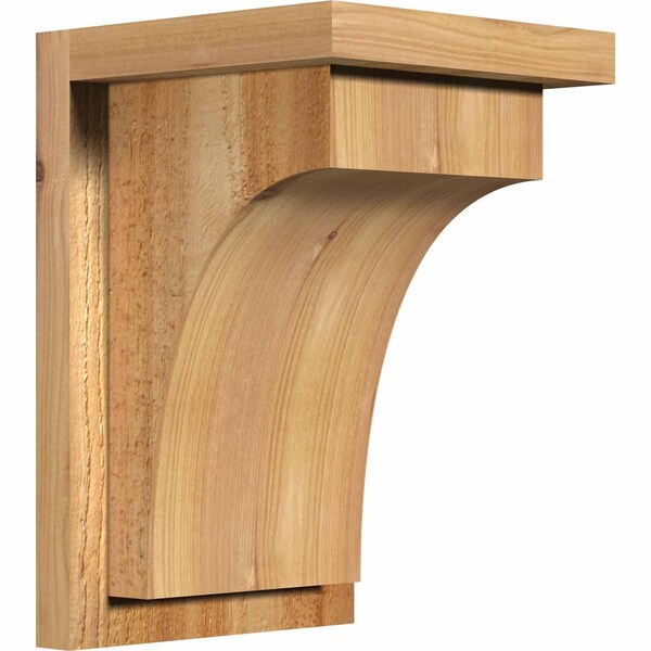 Ekena Millwork Huntington Rough Sawn Corbel w/Backplate, Western Red Cedar, 8"W x 8"D x 12"H COR08X08X12HUN01RWR - main